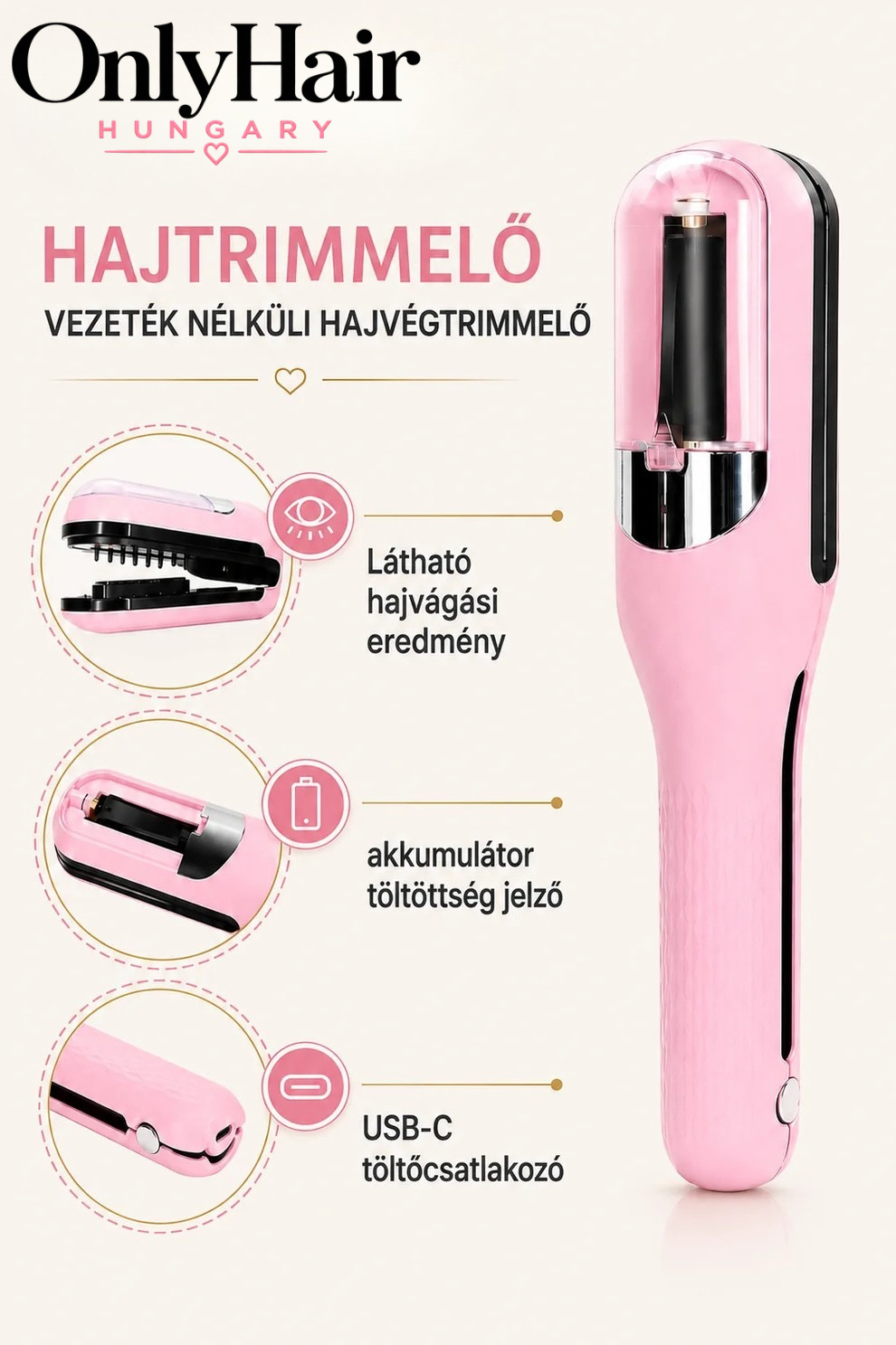 OnlyHair SplitCare™ hajtrimmelő