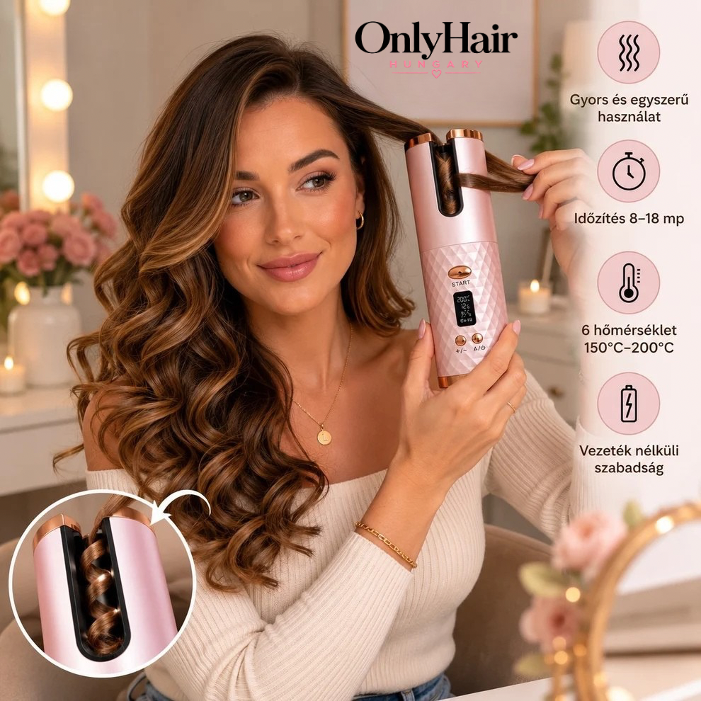 OnlyHair Hungary™ hordozható hajgöndörítő