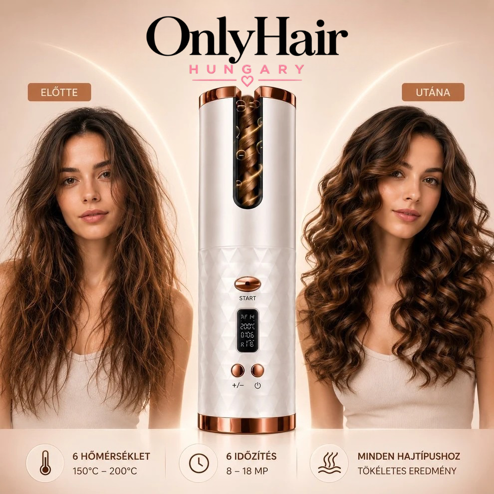 OnlyHair Hungary™ hordozható hajgöndörítő