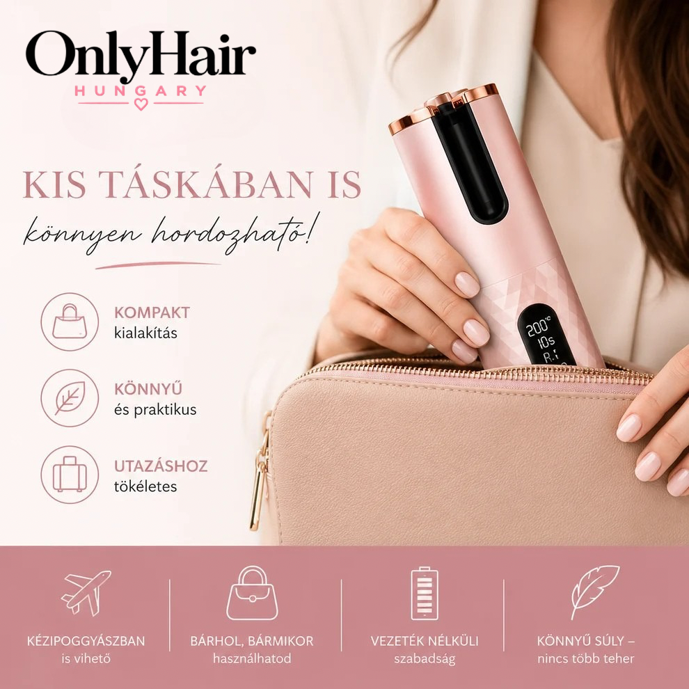 OnlyHair Hungary™ hordozható hajgöndörítő